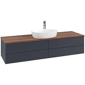 Villeroy & Boch V&B Antao Servantskap med 4 skuffer 160x50x36 cm, u/lys, Blå Mat