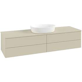 Villeroy & Boch V&B Antao Servantskap med 4 skuffer 160x50x36 cm, u/lys, Grå Mat