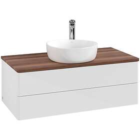 Villeroy & Boch V&B Antao Servantskap med 2 skuffer 100x50x36 cm, u/lys, Hvit Bl