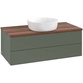 Villeroy & Boch V&B Antao Servantskap med 2 skuffer 100x50x36 cm, u/lys, Grønn M