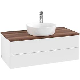 Villeroy & Boch V&B Antao Servantskap med 2 skuffer 100x50x36 cm, u/lys, Hvit Ma