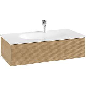 Villeroy & Boch V&B Antao Servantskap med 1 skuff 98,8x49,3x25,6 cm, m/lys, Eik