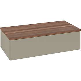 Villeroy & Boch Antao Sideskap 100x50x26,8 cm, u/lys, Steingrå/Valnøtt