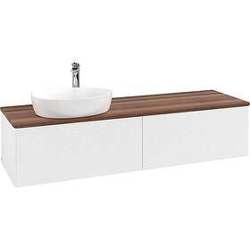 Villeroy & Boch V&B Antao Servantskap med 2 skuffer 160x50x36 cm, u/lys, Hvit Ma