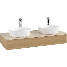 Villeroy & Boch V&B Antao Servantskap med 1 skuff 120x50x19 cm, m/lys, Eik/Crème