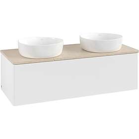 Villeroy & Boch V&B Antao Servantskap med 1 skuff 120x50x36 cm, m/lys, Hvit Matt