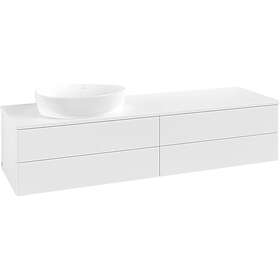Villeroy & Boch V&B Antao Servantskap med 4 skuffer 160x50x36 cm, m/lys, Hvit Ma