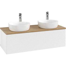 Villeroy & Boch V&B Antao Servantskap med 1 skuff 120x50x36 cm, m/lys, Hvit Matt