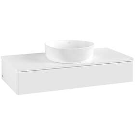 Villeroy & Boch V&B Antao Servantskap med 1 skuff 100x50x19 cm, m/lys, Hvit Matt