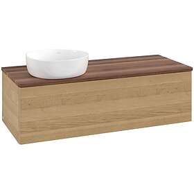 Villeroy & Boch V&B Antao Servantskap med 1 skuff 120x50x36 cm, u/lys, Eik/Valnø