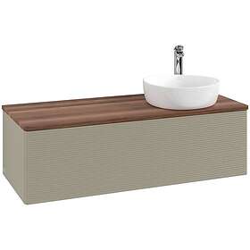 Villeroy & Boch V&B Antao Servantskap med 1 skuff 120x50x36 cm, u/lys, Steingrå/
