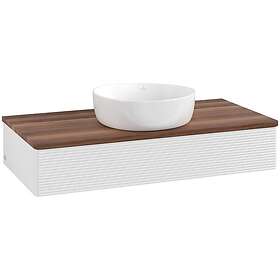 Villeroy & Boch V&B Antao Servantskap med 1 skuff 100x50x19 cm, m/lys, Hvit Blan
