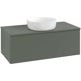 Villeroy & Boch V&B Antao Servantskap med 1 skuff 100x50x36 cm, u/lys, Grønn Mat
