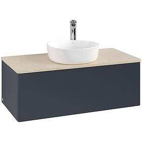 Villeroy & Boch V&B Antao Servantskap med 1 skuff 100x50x36 cm, u/lys, Blå Matt/