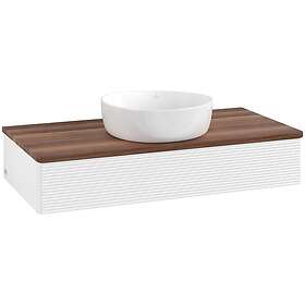 Villeroy & Boch V&B Antao Servantskap med 1 skuff 100x50x19 cm, m/lys, Hvit Matt