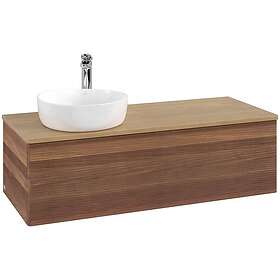 Villeroy & Boch V&B Antao Servantskap med 1 skuff 120x50x36 cm, u/lys, Valnøtt/E