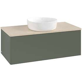Villeroy & Boch V&B Antao Servantskap med 1 skuff 100x50x36 cm, u/lys, Grønn Mat