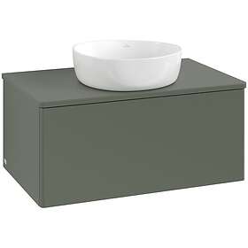 Villeroy & Boch V&B Antao Servantskap med 1 skuff 80x50x36 cm, u/lys, Grønn Matt