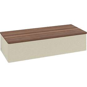 Villeroy & Boch Antao Sideskap 120x50x26,8 cm, m/lys, Grå Matt/Valnøtt