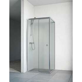 Macro Design Flow Front Dusjhjørne 70x190 cm, Alu Matt/Ice glass