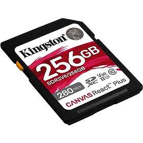 Kingston Canvas React Plus SDXC Class 10 UHS-II U3 V60 280/150MB/s 256GB