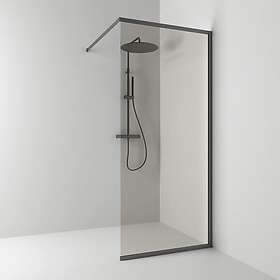 Svedbergs Duschvägg Langfoss Fast Skärm Bl.sv/Br 90x200 6092005