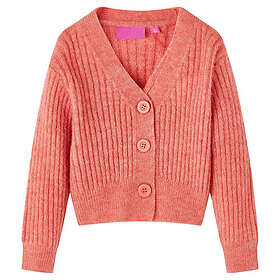 vidaXL Stickad tröja för barn rosa 140 14961