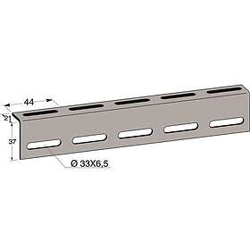 MP bolagen 851V Toppjärn fastsättningsprofil, vit metall