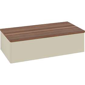 Villeroy & Boch Antao Sideskap 100x50x26,8 cm, m/lys, Grå Matt/Valnøtt L40002HJ
