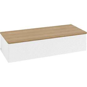 Villeroy & Boch Antao Sideskap 120x50x26,8 cm, m/lys, Hvit Matt/Eik L41101MT