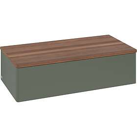 Villeroy & Boch Antao Sideskap 100x50x26,8 cm, m/lys, Grønn/Valnøtt L40002HL