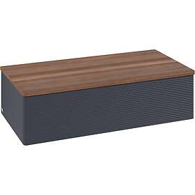 Villeroy & Boch Antao Sideskap 100x50x26,8 cm, m/lys, Blå Matt/Valnøtt L40102HG