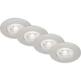 Briloner Downlight 4x4,9W krom-matt IP44