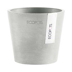 Ecopots Blomkruka Amsterdam Mini Ø10,5x9,2cm vitgrå