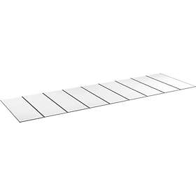 Halle Kanalplasttak komplett Isolux bärande profiler opal 16x1050x6000 mm 9st skivor