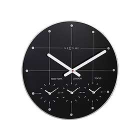 NeXtime Väggklocka Big City svart Ø 43cm