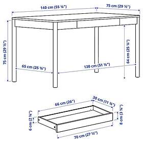 IKEA TONSTAD skrivbord 140x75 cm