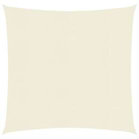 vidaXL Solsegel 160g/m² gräddvit 6x6 m HDPE 311169