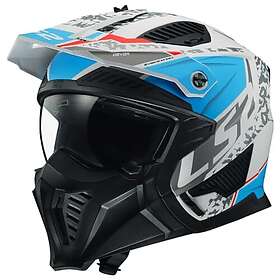 LS2 Of606 Drifter Devor Convertible Helmet Vit,Blå 2XL