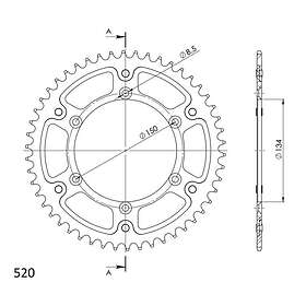 Supersprox Stealth 50d Rst460x50gld Rear Sprocket Guld 50t