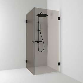 Svedbergs Duschhörn 180° Rak Hörn Brons/Svart 80x80 683988