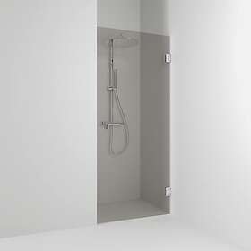 Svedbergs Duschdörr 180° Rak Enkel ENisch/Skärm Brons/Krom 78 651978