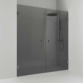 Svedbergs Duschdörr 180° Rak Dubbel Dubbelnisch Rök/Bl.Sv 180 625818