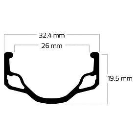 Ryde Hl32 2,34 Mm Disc Rim Silver 650C- 26´´ 36H