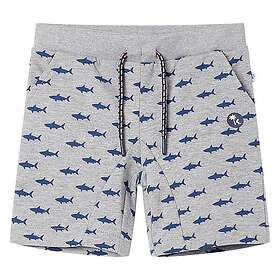 vidaXL Barnshorts med snöre blandad ljusgrå melange 92 12329
