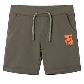 vidaXL Barnshorts med snöre mörk khaki 116 12201
