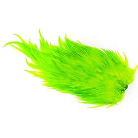 Whiting 4B Rooster Saddle White dyed Fl. Wjite dyed FlGreen Chartreuse hanesaddel