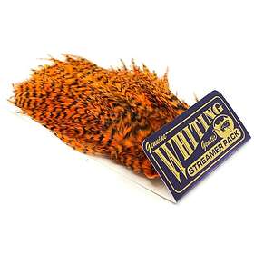 Whiting American Streamer Pack Grizzly dyed Shrimp Orange