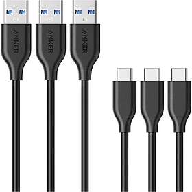 Anker Powerline 90 cm USB-C-kabel till USB 3.0 [3-pack]