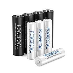 Powerowl 4x AA 2800mAh +  4x AAA 1000mAh (8 delar)